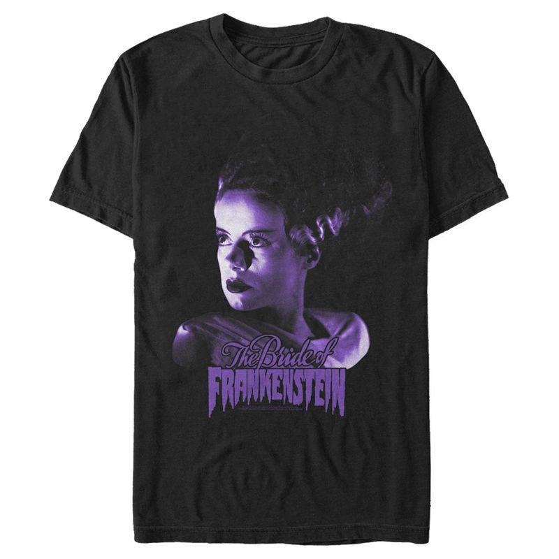 Men's Universal Monsters The Bride of Frankenstein Logo T-Shirt, 1 of 6