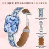HTUTWOO Personality Embroidery Apple Watch Bands, Sports Watch Straps 38/40/41/42/44/45/46/49mm, for iWatch Series 11 10 9 8 7 6 5 4 3 2 1 SE Ultra - 2 of 4
