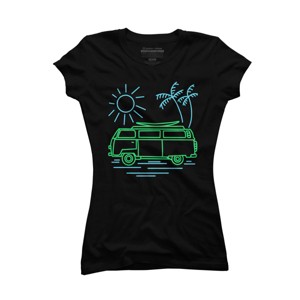 Junior's Design By Humans Summer Surf Trip Van Life By donipacoceng T-Shirt - 1 of 2
