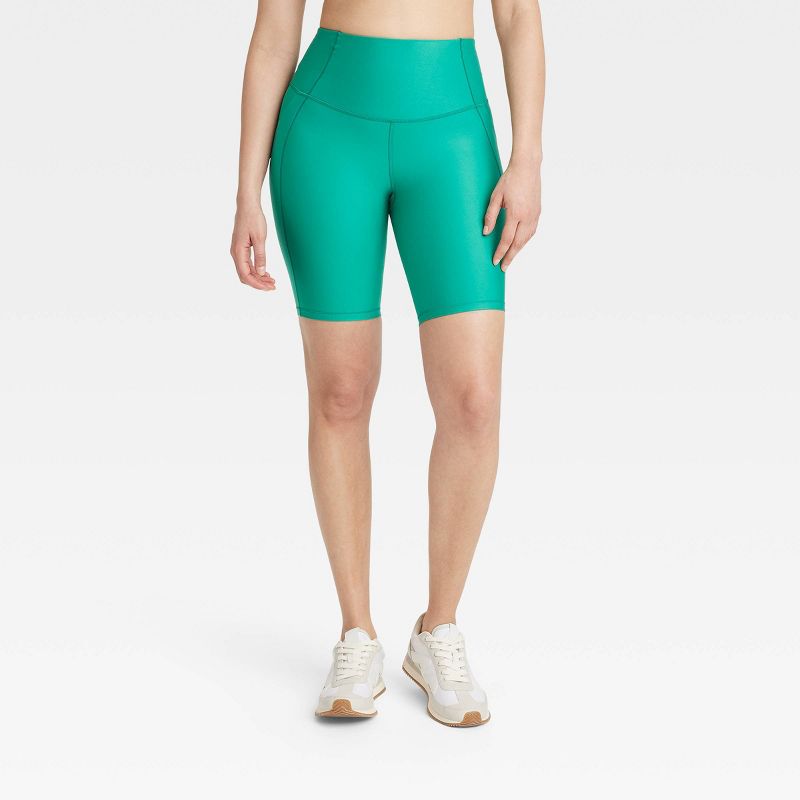 Women's Effortless Support High-Rise Pocketed Bike Shorts 8" - All In Motion™, 1 of 9