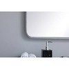 Elegant Lighting Soft corner metal rectangular mirror 36x36 inch in Silver - 4 of 4