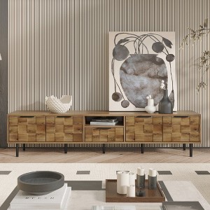 78 Inch TV Stand for 85/75/65 Inches TV TV Consoles for Living Room Entertainment Center Wood TV Media with Storage - 1 of 4