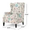 Christopher Knight Home Wescott Contemporary Fabric Wingback Pushback Recliner, Light Beige and Blue Floral - image 4 of 4