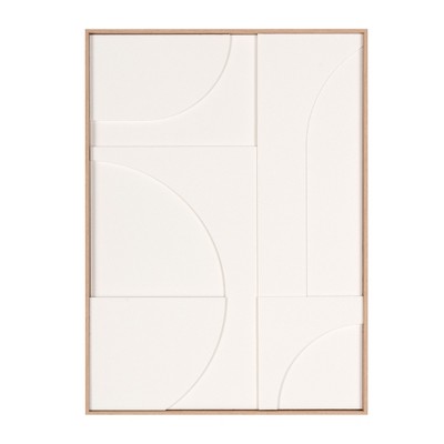 HomeRoots Modern Geo Shapes Brown Shadowbox Wall Art