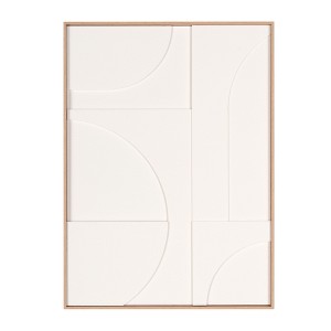 HomeRoots Modern Geo Shapes Brown Shadowbox Wall Art - 1 of 4