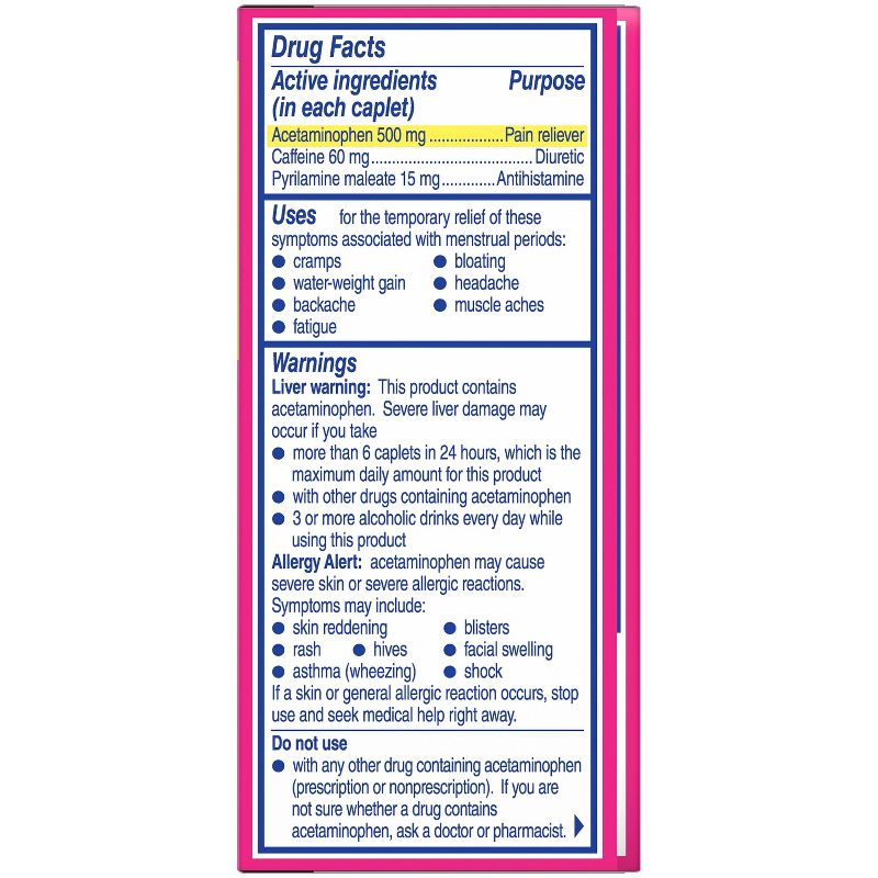 Midol Menstrual Symptom Relief Tablets - Acetaminophen - 40ct, 5 of 10