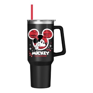 Silver Buffalo Disney Mickey Mouse "Current Mood" Stainless Steel Tumbler | Holds 40 Ounces - 1 of 4