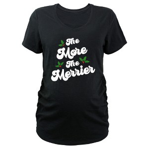 Women's Lost Gods Christmas the More the Merrier Maternity T-Shirt - 1 of 3