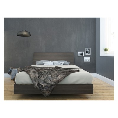 Tribeca Platform Bed and Headboard Queen Black - Nexera