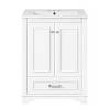 Grungis Freestanding Bathroom Vanity with Ceramic Sink Combo,Modern Storage Cabinet with Silver Handles and Soft Closing Doors - 4 of 4