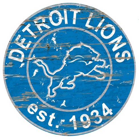 12” Detroit Lions Round Sign