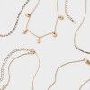 Bling Heart Choker Necklace Set 5pc - Wild Fable™ Gold - 3 of 3