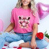 Valentine Raccoon With Bubblegum - Women's Garment Dyed Graphic T-Shirt - 3 of 4