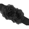 Elerevyo Women's Big Double-Flower Stretchy Elastic Wide Chunky Dress Waistband Belts - 2 of 4