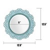 12.5" Decorative Floral Metal Lace Wall Mirror - Stonebriar Collection - image 4 of 4