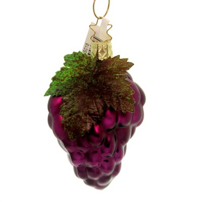Inge Glas 3.25" Harvest Grapes Ornament Fruit Concord Purple  -  Tree Ornaments