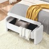 47" Storage Ottoman Bench, Upholstered End of Bed Storage Bench, Flip Top Storage Bench, Entryway Bench with Seating for Bedroom Living Room - 2 of 4