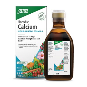 Floradix Calcium Liquid Supplement - Supports Strong Bones & Teeth - Calcium Gluconate & Lactate - Gentle to Digest - Vegan, Non-GMO - 8.5 fl oz - 1 of 4