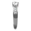 Slickblue Stainless Steel Ring with Clear CZ, High Polished Finish, Round Design Women's Ring, Size 6-10 - 4 of 4
