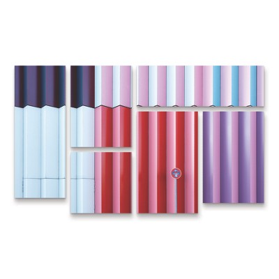 Trademark Fine Art Iso66   Colorful 3 Piece Panel Set Art