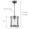 Claxy Rustic Pendant Lighting Farmhouse Pendant Light Kitchen Island Glass Shade - 4 of 4