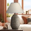Pacific Coast Lighting Lagos 28" Tall Jar Country Cottage Table Lamp Brown Dark Terracotta Finish Single White Shade Living Room Bedroom Bedside - 2 of 4