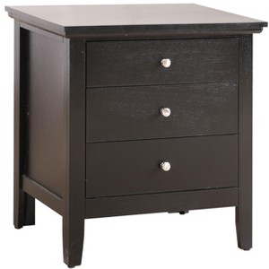 NicBex Nightstand with 3 Drawers Modern Side Table with Round Handles for Bedroom,Living Room - 1 of 4