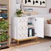 Storage Cabinet,Sideboard Cabinet with Storage, Modern Buffet Storage Cabinet with Doors and Shelves, Suitable for Dining Room, Living Room, White - 3 of 4