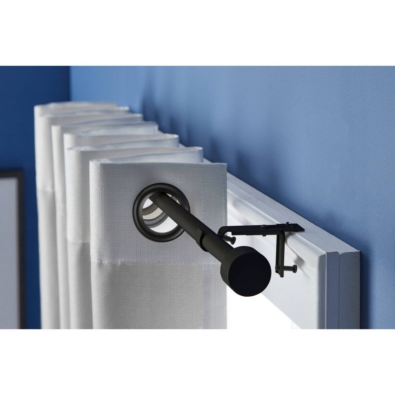 Easy Hang Frame Mount Curtain Rod Set Black - Room Essentials™, 4 of 10