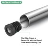 Unique Bargains Metal Furniture Legs Plastic Insert for Round Tubes with M8 Thread Black - 2 of 4