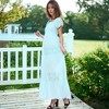 Anna-Kaci Women's Boho Convertible Cap Sleeve Off-Shoulder Smocked Maxi Dress for Everyday Look - 2 of 4