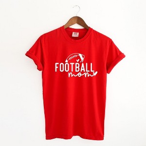 Simply Sage Market Women's Football Mom Ball Short Sleeve Garment Dyed Tee - 1 of 4