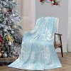 Lomsoe Christmas Blue Throw Blanket Rustic Soft Flannel Throw Blanket for Couch Bed Sofa Warm Decoration Xmas Gifts. - 3 of 4