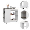 NicBex 1 Drawer Rolling Kitchen Island Cart with 2 Open Shelves,Kitchen Island on Wheels with Storage,Island Table for Kitchen - 4 of 4