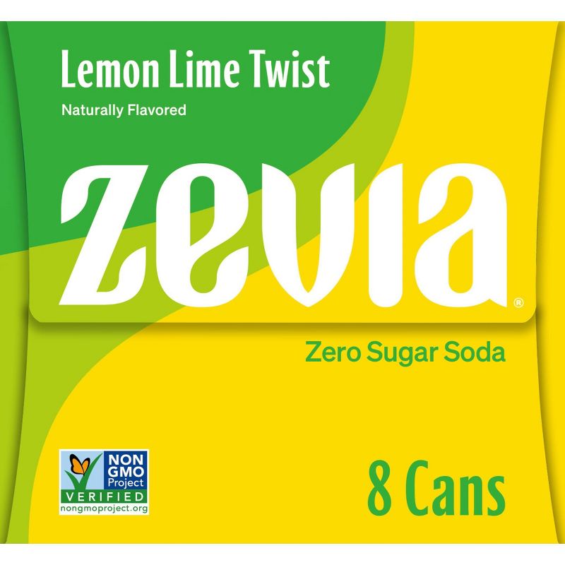 Zevia Lemon Lime Twist Zero Calorie Soda - 8pk/12 fl oz Cans, 4 of 5