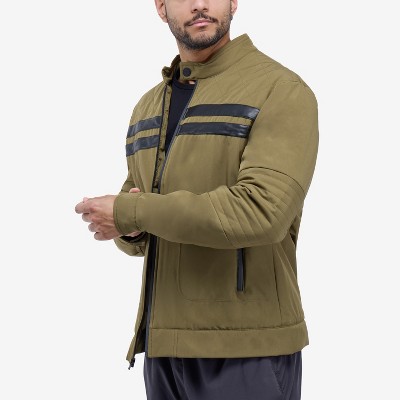 X RAY Men's Quilted Jacket in OLIVE Size S — фото 4