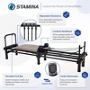 Stamina Products AeroPilates Reformer 651 Whole Body Resistance Pilates Workout Board Machine for Home Gym w/ 10 Inch Stand & Foldable Frame w/ Wheels - 2 of 4