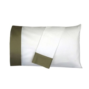 Cuff Pillowcase Set (Pair) - Luxury 608 Cotton USA - 1 of 4