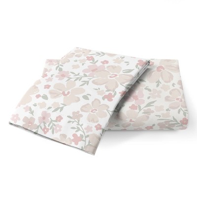 Makemake Organics GOTS Certified Organic Cotton Pillowcase - Ultra Soft Breathable Fits (14"x19", Blossom) Set of 2