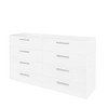 Karl Home 8-Drawer White Particle Board 55.12in. W Chest of Drawer - 4 of 4