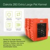Dakota 283 Canine Rough and Tough Economy Pet Kennel, Heavy Duty Crate for Dogs and Cats with Ventilation Holes, X-Large, Orange - 2 of 4