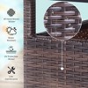 22" Outdoor Side Table with Umbrella Hole, Rattan Wicker End Table with Sand Bag and Steel Frame for Outdoor, Patio, Garden - 4 of 4