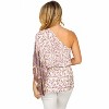 Women's Off Shoulder Floral Print Top - White Birch - 4 of 4