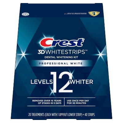 Crest 3d Whitestrips Professional White Teeth Whitening Kit, 20 ...