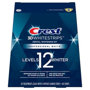 Crest 3D Whitestrips Professional White Teeth Whitening Kit, 20 Treatments