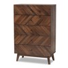 Hartman Wood 5 Drawer Storage Chest Walnut Brown - Baxton Studio - 4 of 4