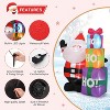 GAOMON 6FT Inflatable Christmas Santa Decoration with Gift Box - Bright LED Lights, Easy Setup - 3 of 4