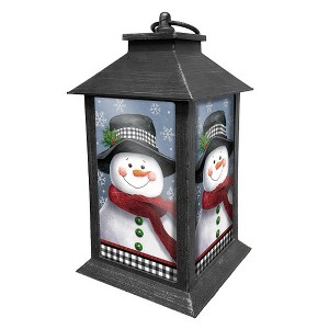 Briarwood Lane Winter Lantern 13.5" x 5.5" x 5.5" Smiling Snowman For Winter Lantern - 1 of 3