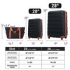 2/3 PCS Luggage Set, ABS Hardshell Expandable  Spinner Suitcase with Travel Bag and TSA Lock - ModernLuxe - 2 of 4
