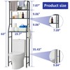 SUGIFT 3 Tier Over The Toilet Rack, Metal Bathroom Organizer Shelf - 3 of 4